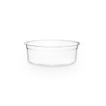 Restaurantware Basic Nature 8 Ounce Deli Containers, 500 Compostable Meal Prep Containers - Lids Sold Separately, Round, Clear PLA Plastic